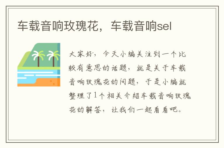 车载音响玫瑰花，车载音响sel