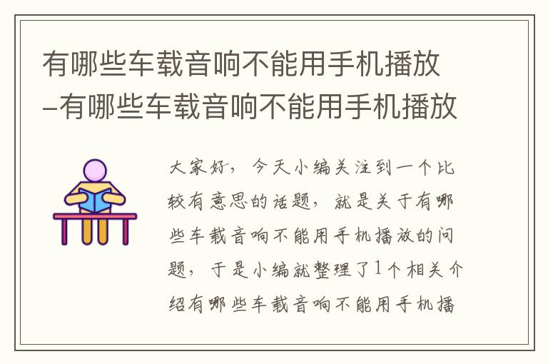 有哪些车载音响不能用手机播放-有哪些车载音响不能用手机播放音乐