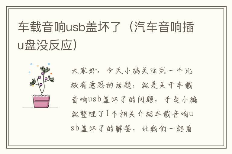 车载音响usb盖坏了（汽车音响插u盘没反应）