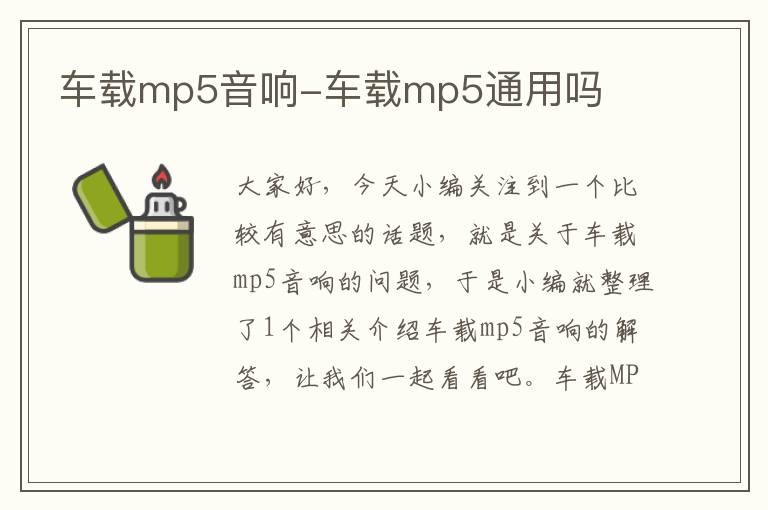 车载mp5音响-车载mp5通用吗