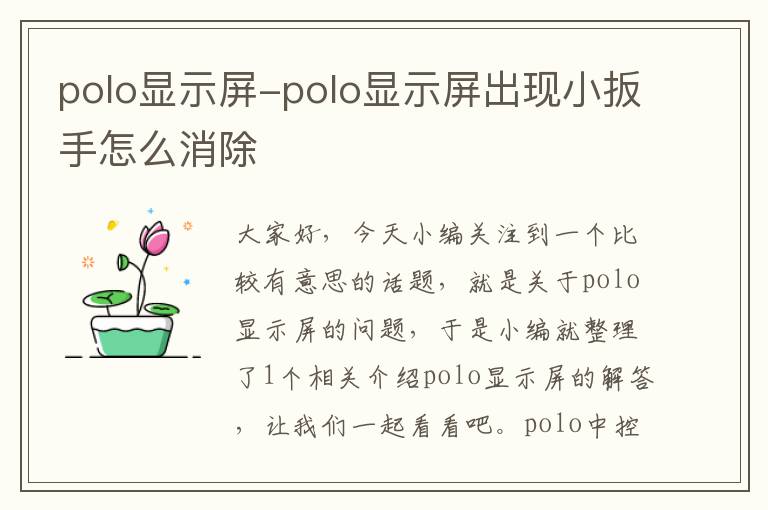 polo显示屏-polo显示屏出现小扳手怎么消除