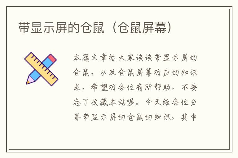 带显示屏的仓鼠（仓鼠屏幕）