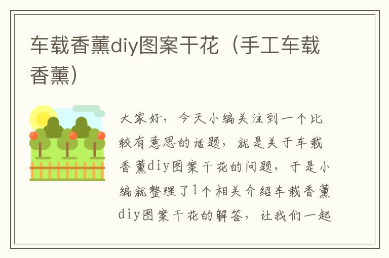 车载香薰diy图案干花（手工车载香薰）