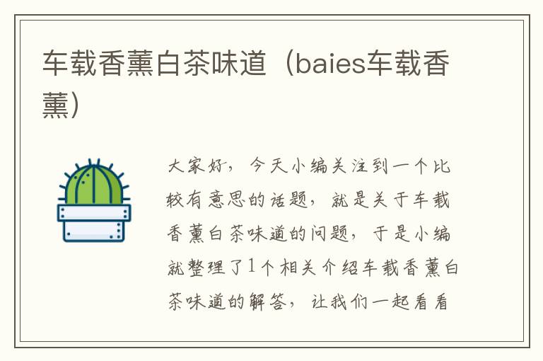 车载香薰白茶味道（baies车载香薰）