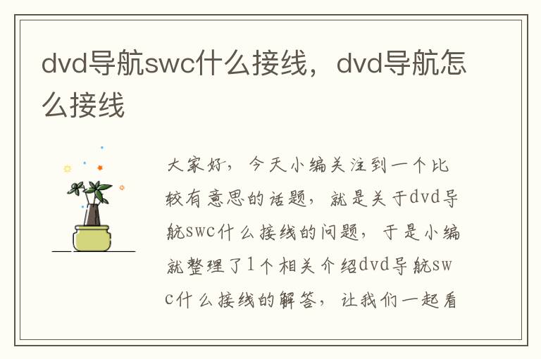 dvd导航swc什么接线，dvd导航怎么接线