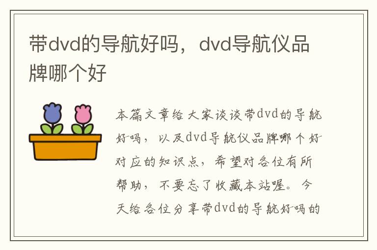 带dvd的导航好吗，dvd导航仪品牌哪个好