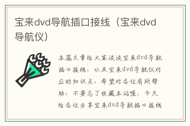 宝来dvd导航插口接线（宝来dvd导航仪）