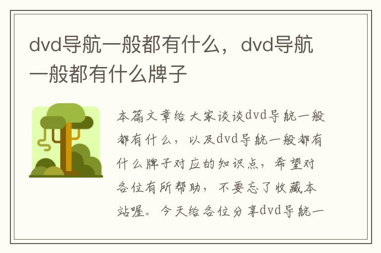 dvd导航一般都有什么，dvd导航一般都有什么牌子