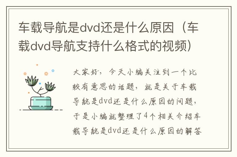 车载导航是dvd还是什么原因（车载dvd导航支持什么格式的视频）