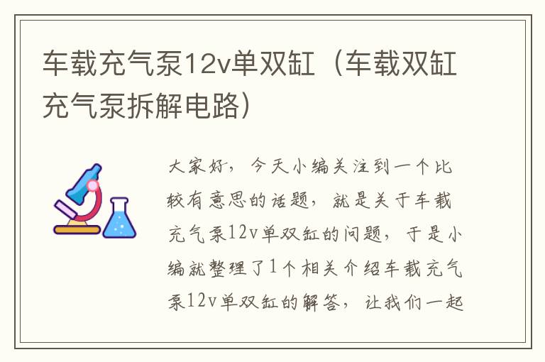 车载充气泵12v单双缸（车载双缸充气泵拆解电路）