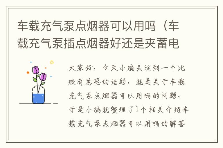 车载充气泵点烟器可以用吗（车载充气泵插点烟器好还是夹蓄电池的好）