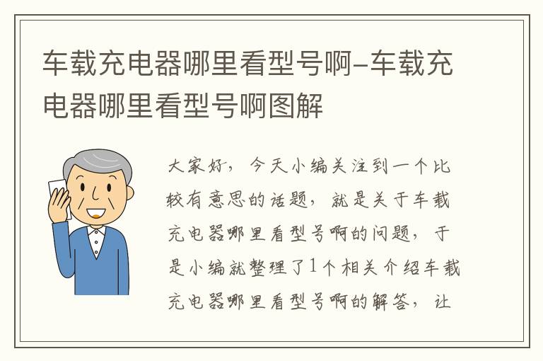 车载充电器哪里看型号啊-车载充电器哪里看型号啊图解