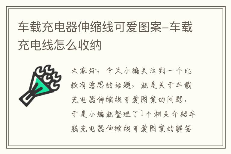 车载充电器伸缩线可爱图案-车载充电线怎么收纳