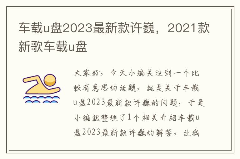 车载u盘2023最新款许巍，2021款新歌车载u盘