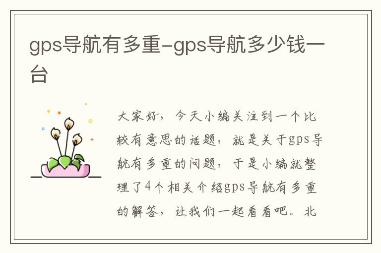 gps导航有多重-gps导航多少钱一台