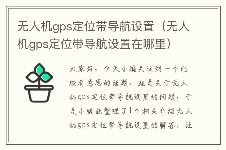 无人机gps定位带导航设置（无人机gps定位带导航设置在哪里）