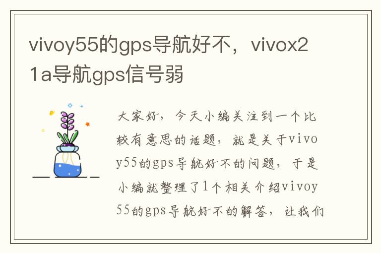 vivoy55的gps导航好不，vivox21a导航gps信号弱